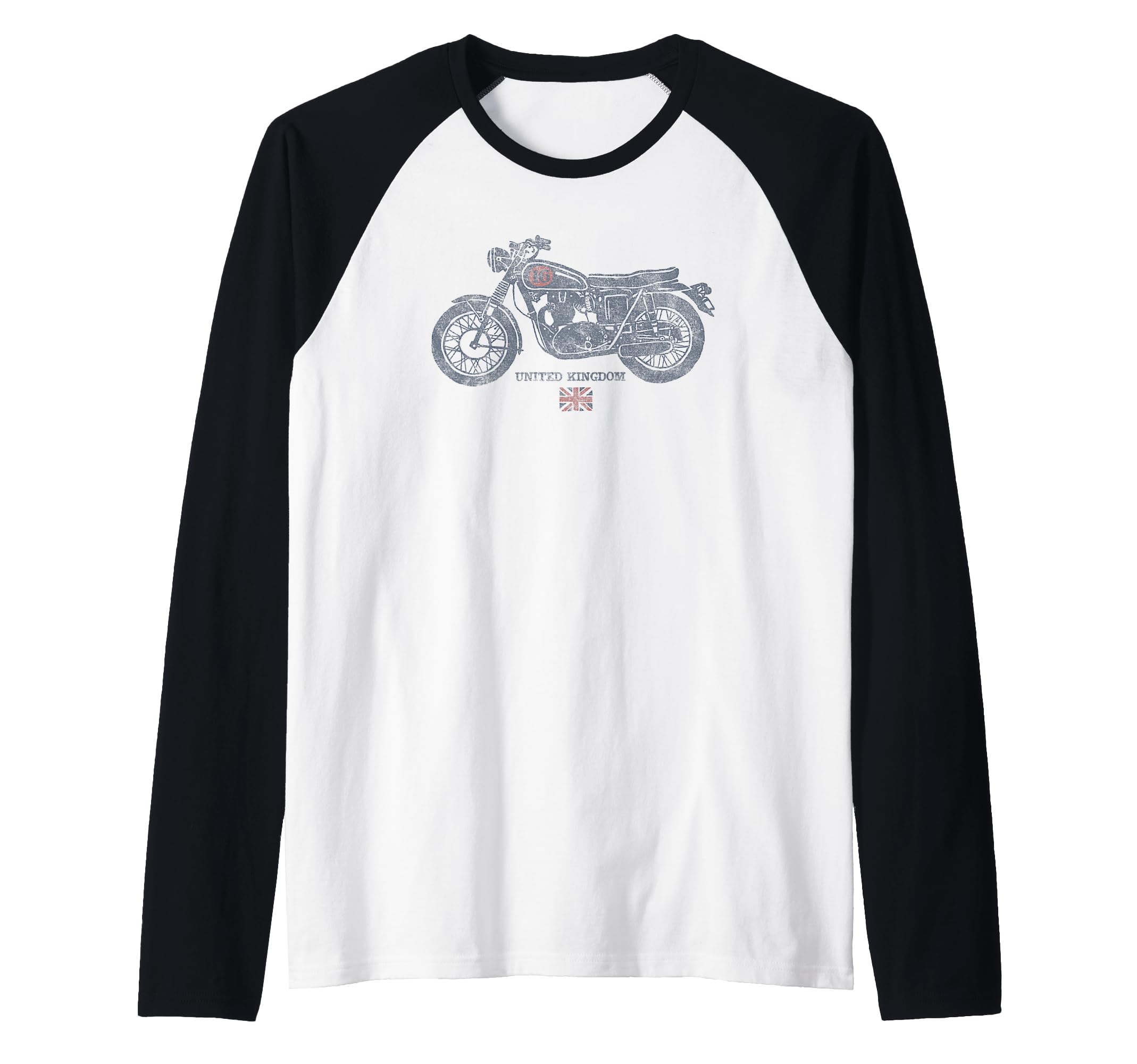 Trendy United Kingdom Raglan Baseball Tee, Black