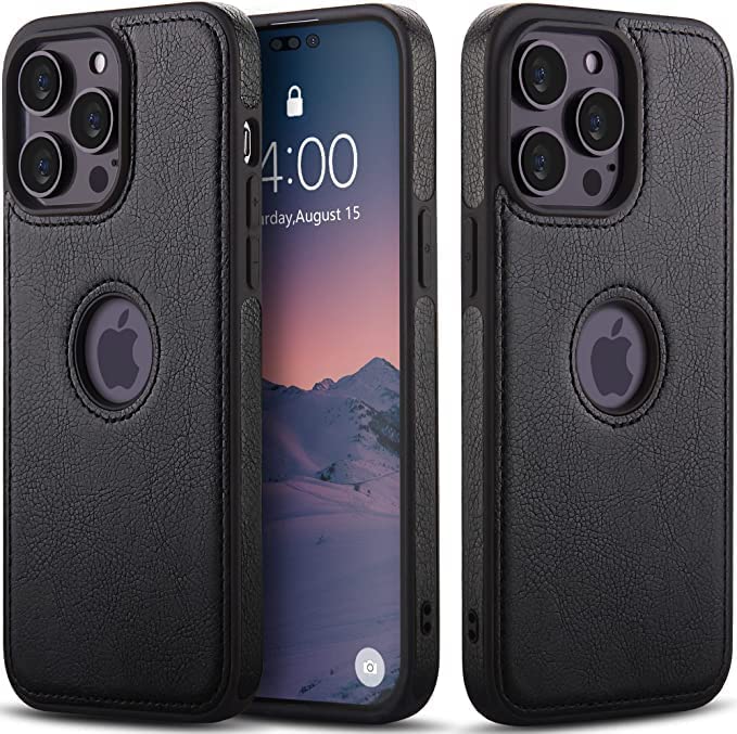 BOGATO™ Premium Luxury Leather Case for iPhone 14 Pro Max Classic