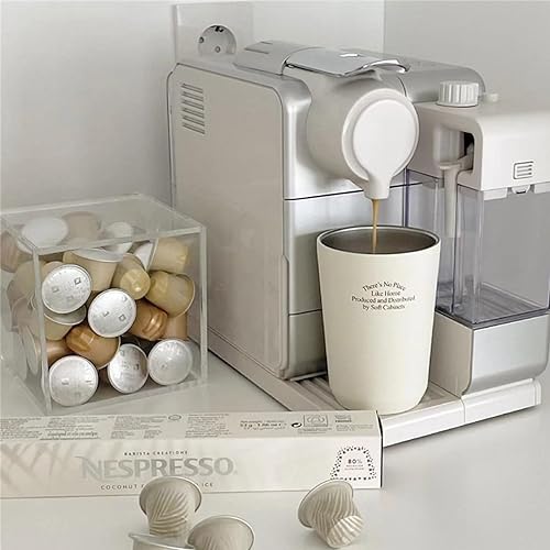 Miniatura 7 de DARENYI Soporte para cápsulas de café con tapa, caja de almacenamiento de café acrílico de 5 x 5 pulgadas para Nespresso Vertuoline Capsule K Cup