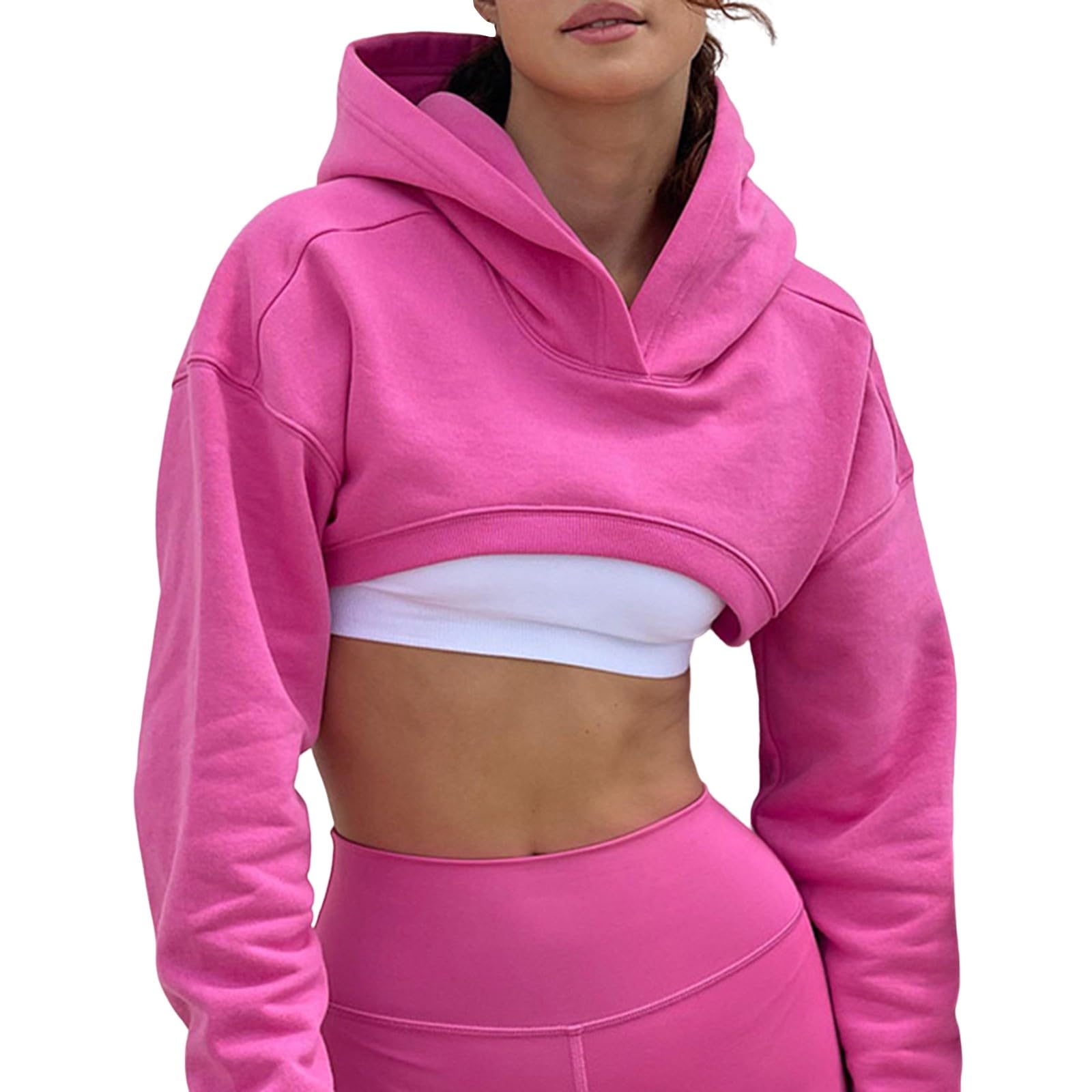 Watopiwomens Short Pullover Crop Hoodie Pullover Very Short