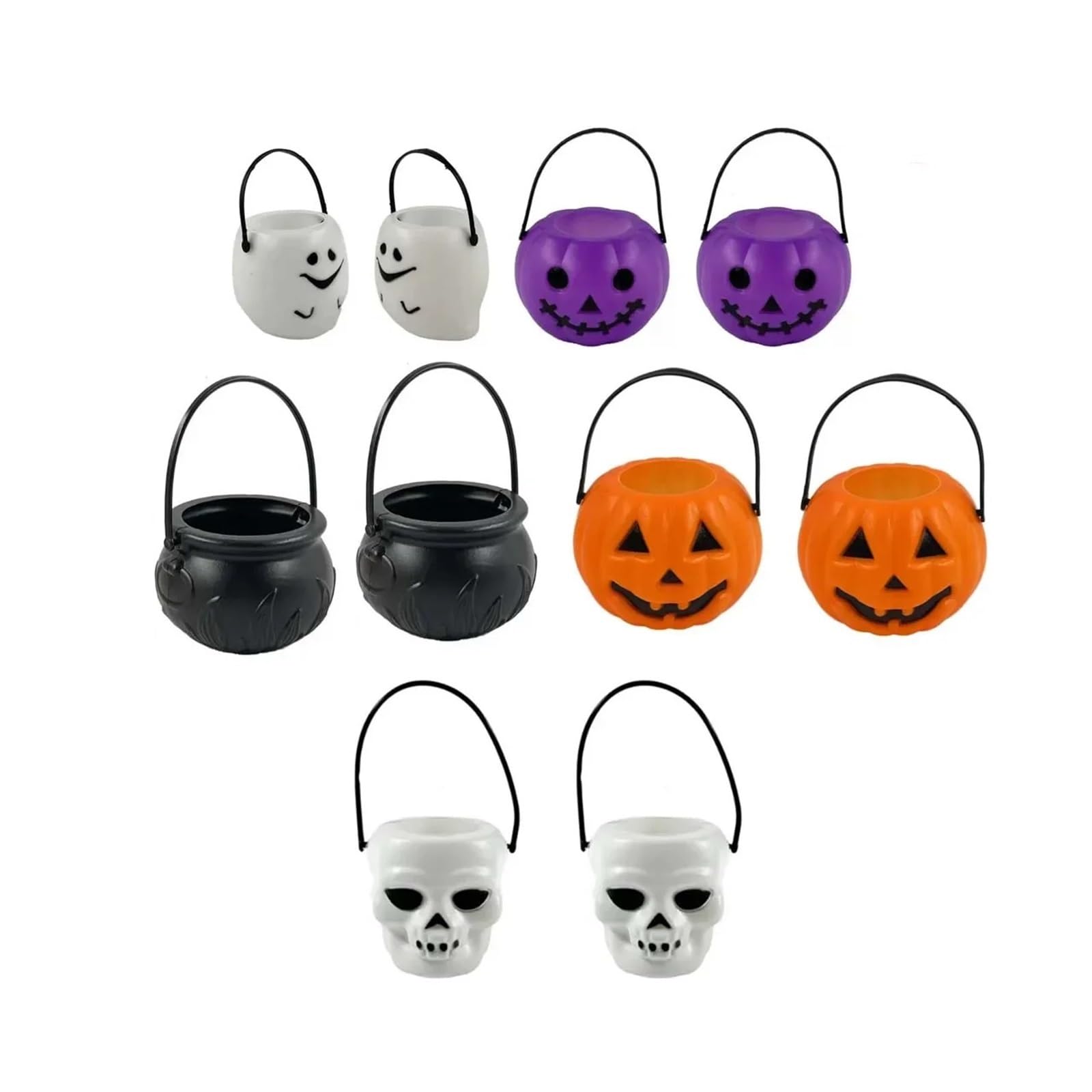 SZAJDSNMURB Halloween Candy Bucket, Pumpkin Ghost Trick or Treat Bag