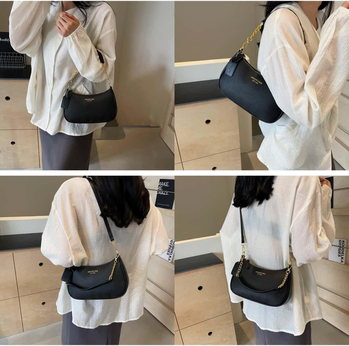 Crossbody Bags for Women Trendy Crescent Shoulder Underarm Small Purse Retro Classic Hobo Clutch Handbag Fashion Y2K - Image 4