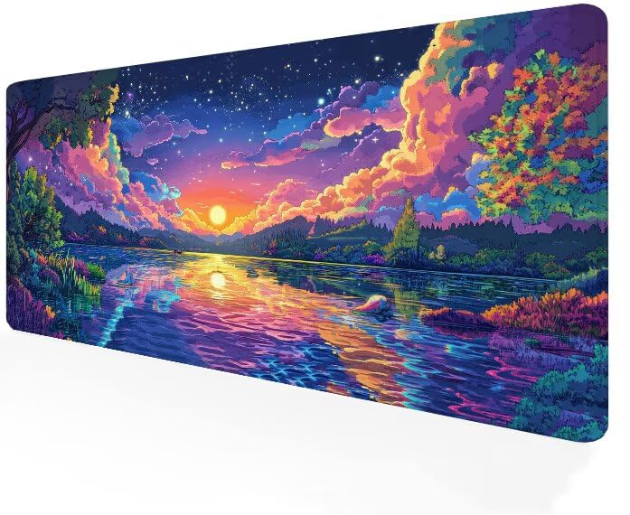 Tapis de souris XXL 1200x400 Coucher de Soleil desk mat imperméable pour bureau gamer