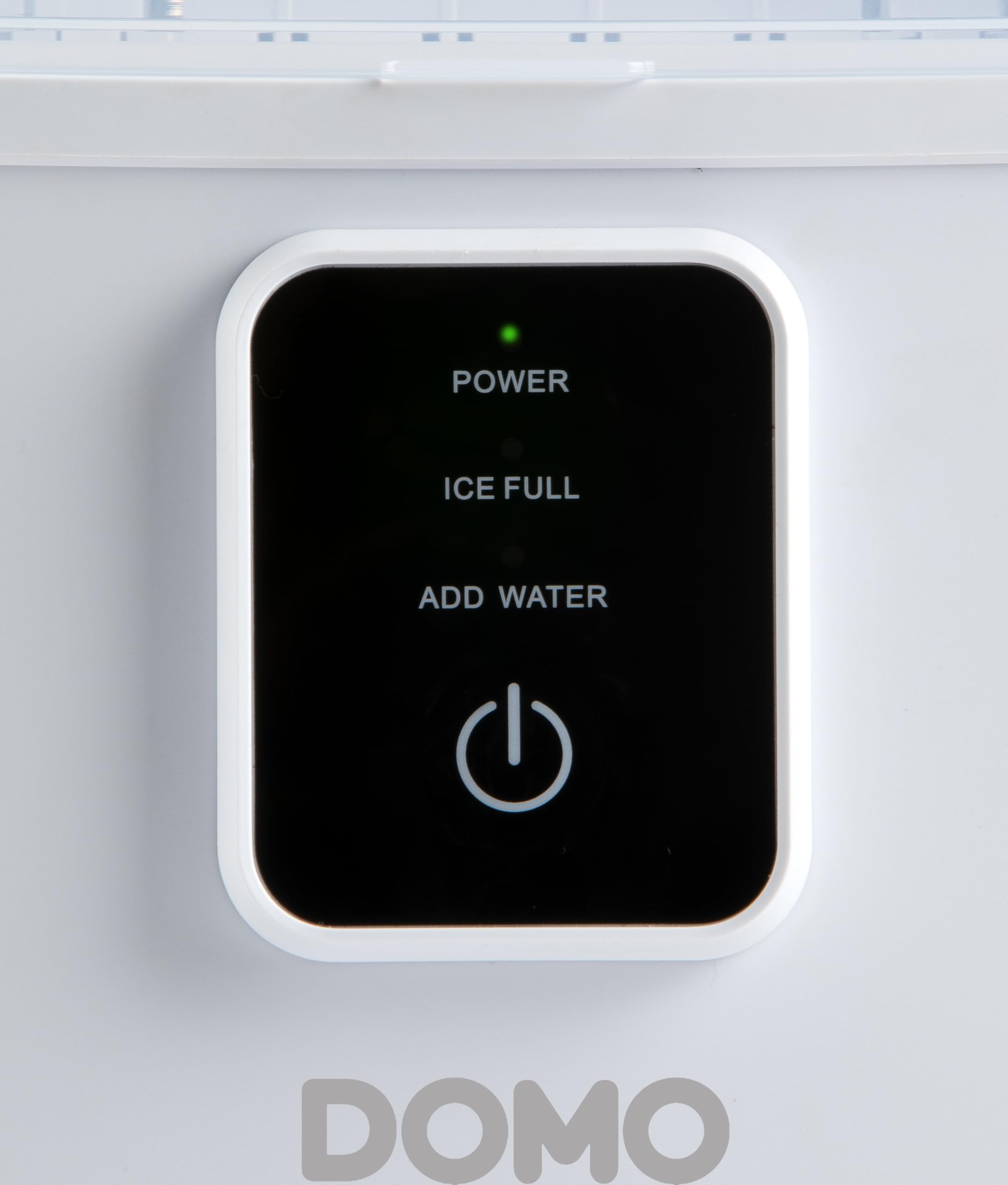 DOMO DO9292IB - Máquina para hacer cubitos de hielo con pala de hielo – 0,8 l – 9 cubitos de hielo en 8 minutos – 12 kg en 24 horas – Pequeña máquina de hielo portátil con mango – Blanco