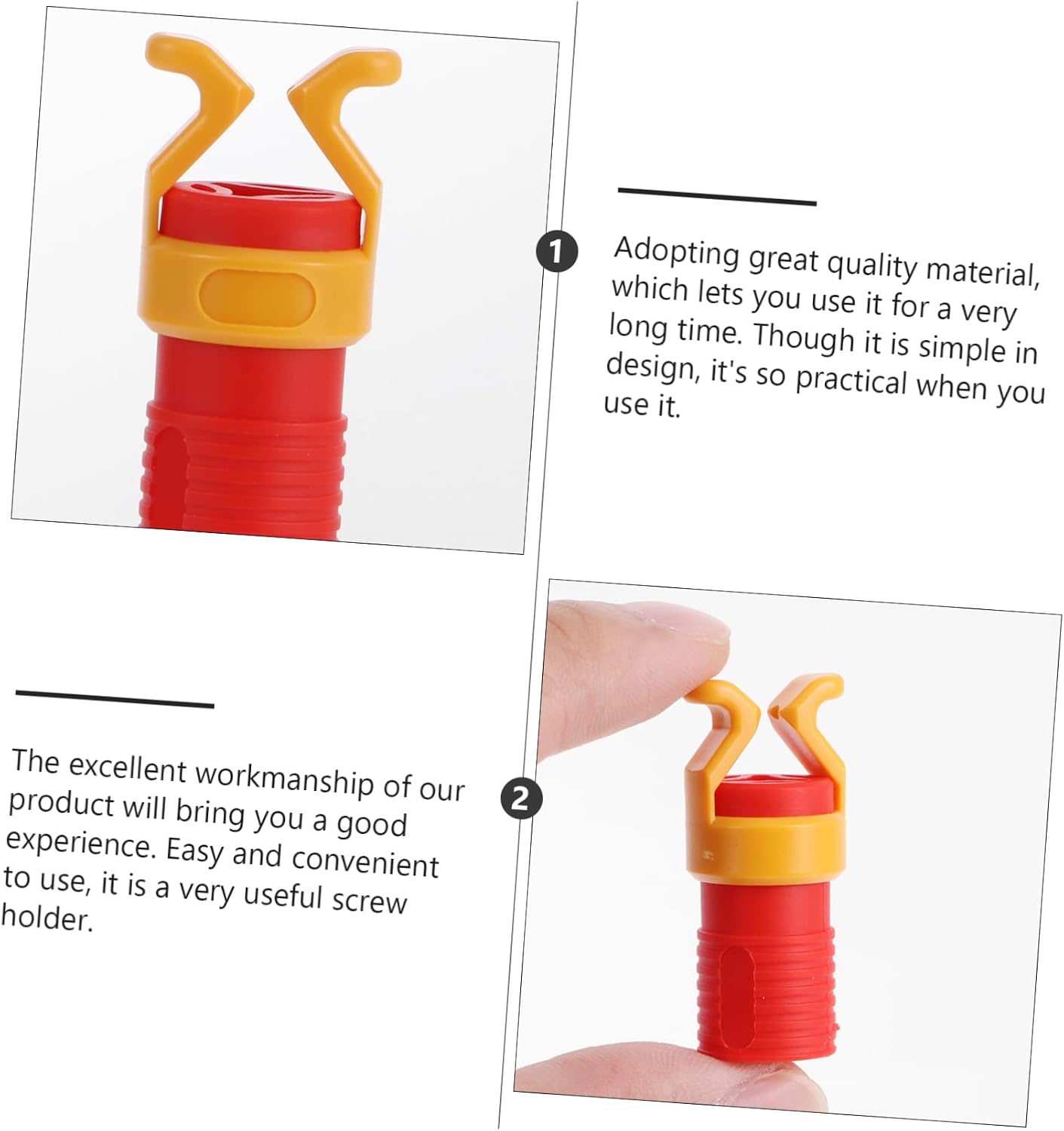 3sets Screw Tip Holder Tool Plastic Woodworking Clamps Kit Screw Gripper 6pcs*3