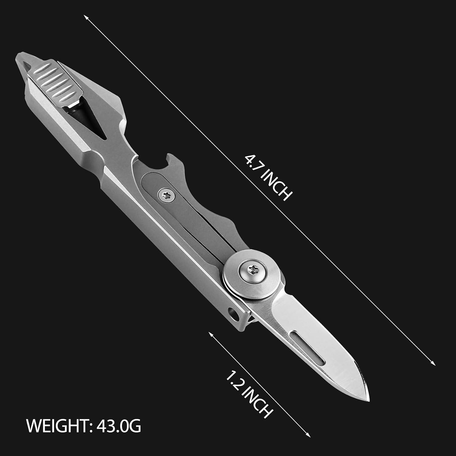 Titanium Key Chain, Multifunctional Carabiner Keychain Heavy Duty Car Key Chains Organizer for Men and Women