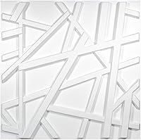 Vista 1 de Art3d - Paneles de pared con franjas, blancos, 19.7 × 19.7 pulgadas (paquete de 12)