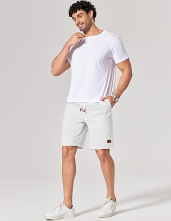 COOFANDY Mens Cotton Chino Shorts 9 Inch Casual Shorts Summer Beach Shorts