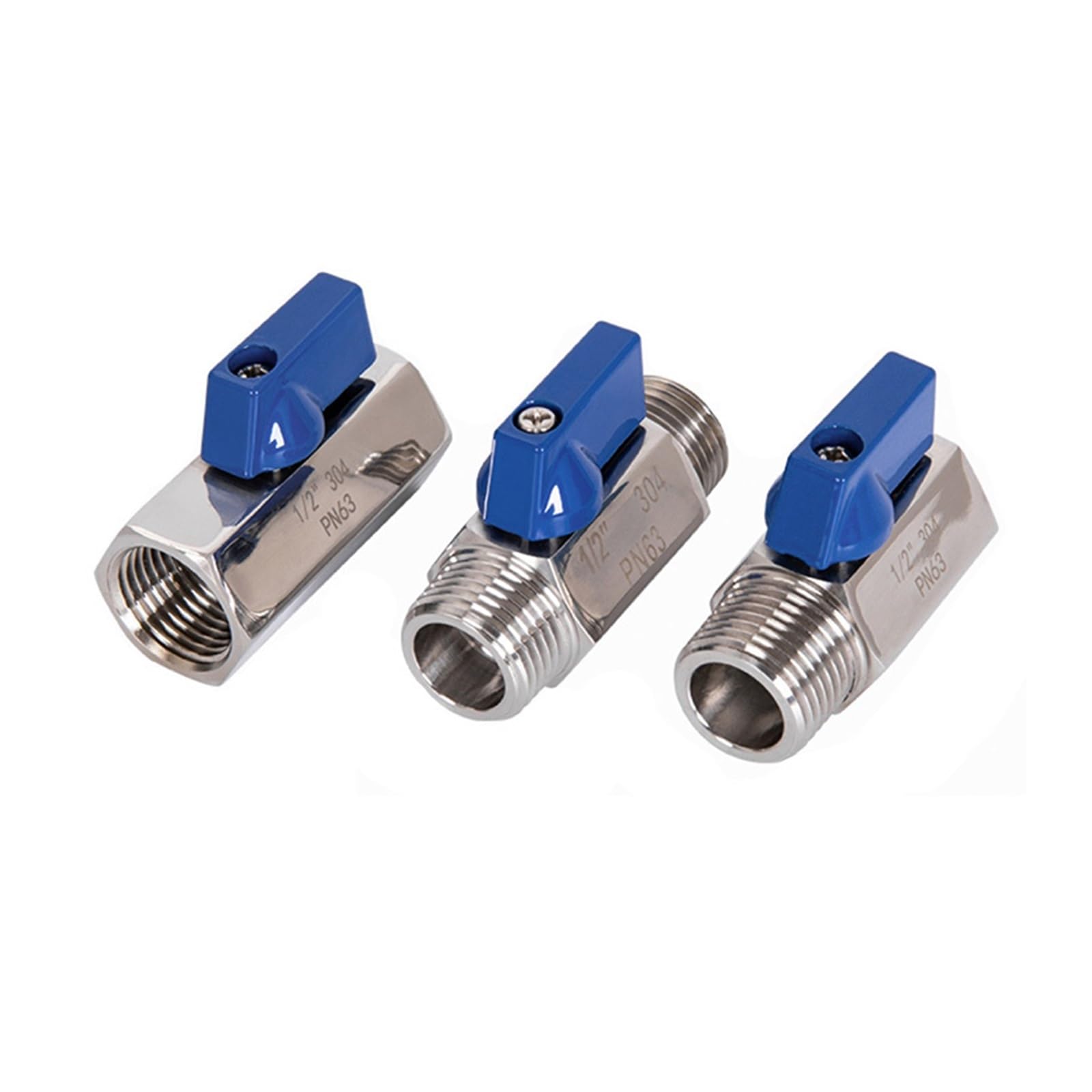 1PC 1/8" 1/4" 3/8" 1/2" 3/4" 1 Zoll BSP männlich/weiblich Mini Kugelhahn 304 Edelstahl manuelle Hahnventile(3/4",BSP_FEMALE TO FEMALE)