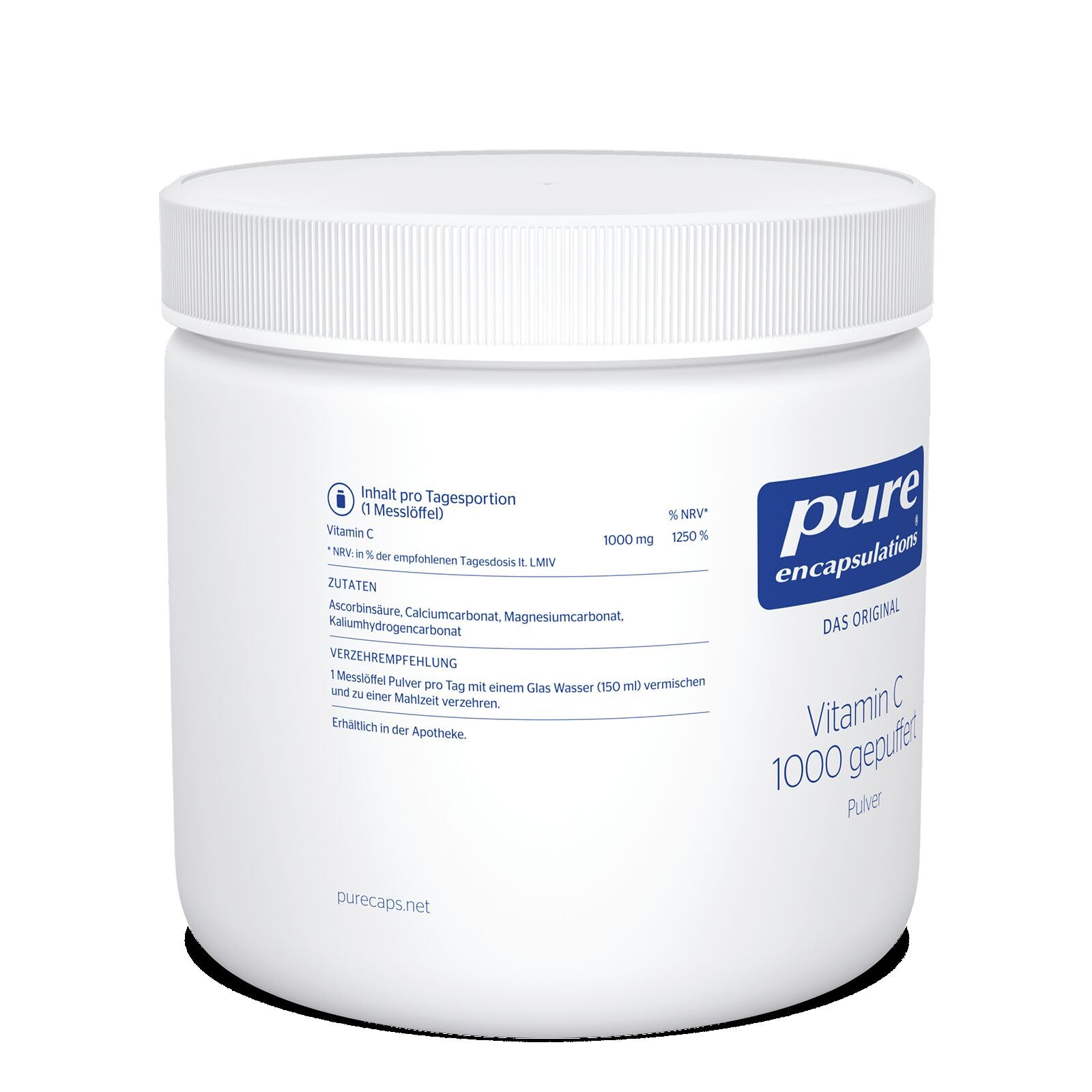 Pure Encapsulations - Vitamin C 1000 gepuffert - Hochdosiert, um das Immunsystem zu Stärken - Unterstützt normale Kollagenbildung - 227g Pulver