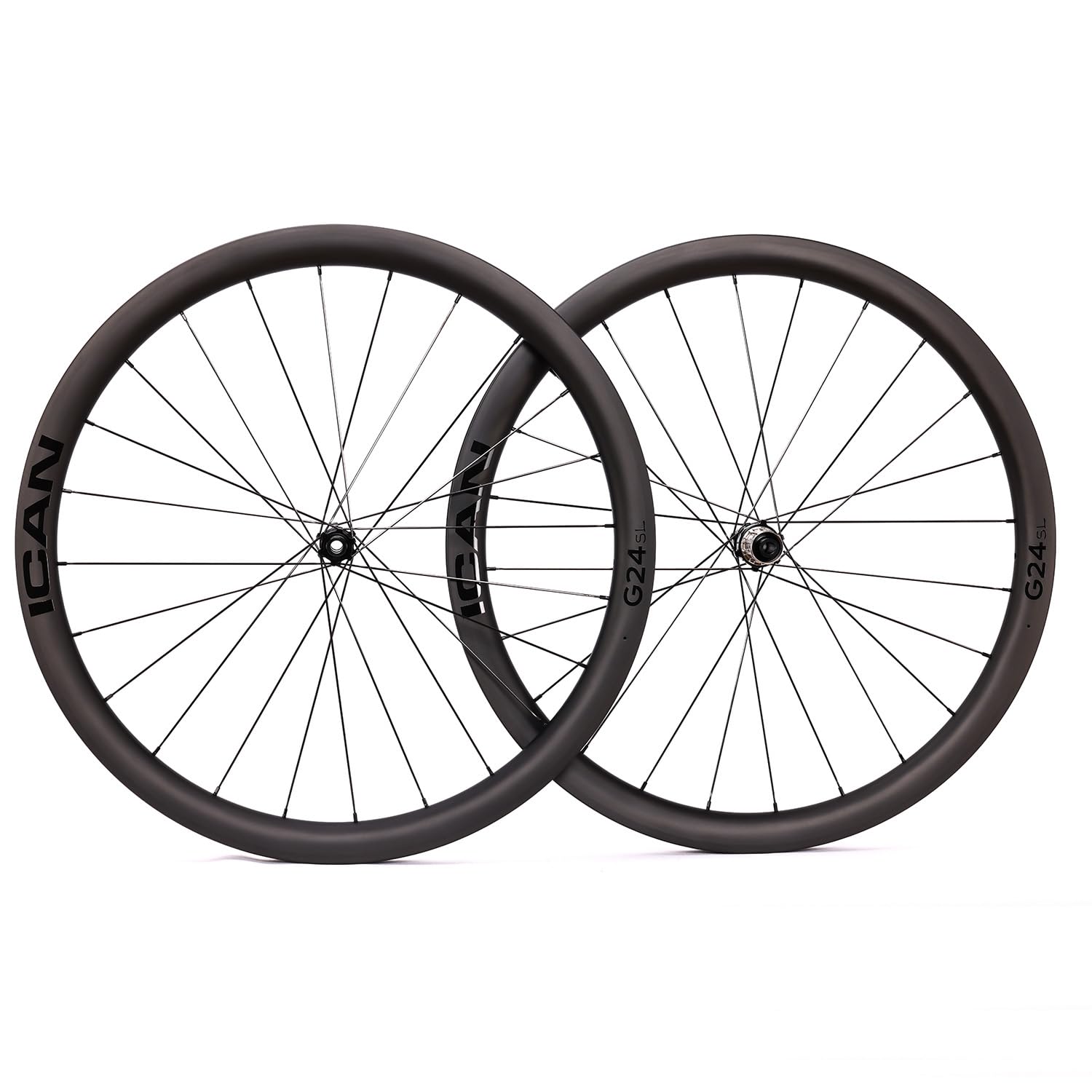 ICAN 700C G24/G25 - Juego de ruedas para bicicleta de grava de carbono, 40 mm de profundidad, 24 mm de ancho interior/50 mm de profundidad, 25 mm de ancho interior