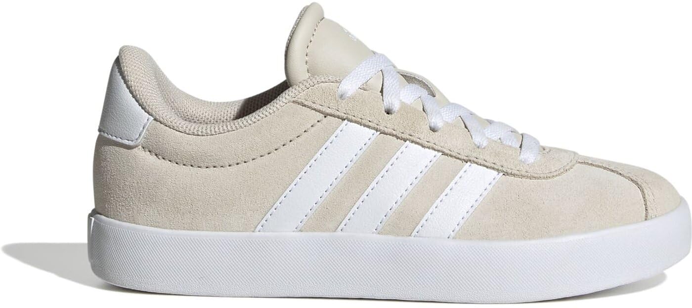 adidas Unisex Kids VL Court 3.0 Shoes Kids, Aluminium/Cloud White/Aluminium, 4 UK