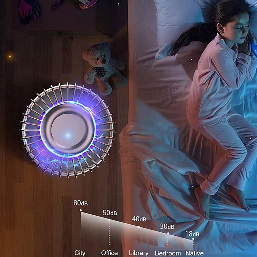 Lampada elettrica per Uccidere la zanzara, 365Nm LED UV Bug Forte Vento Anti zanzara Trappola per Mosche USB per Esterni, Interni e Giardino (Bianco)