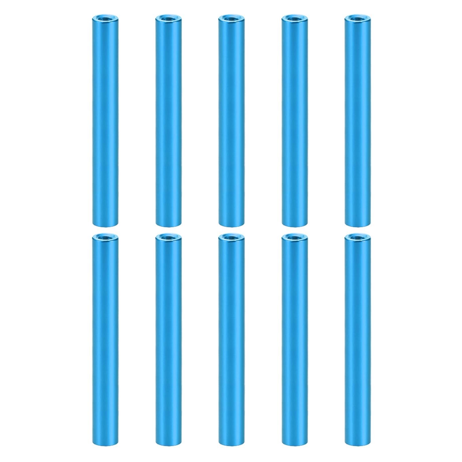YOKIVE 10 Pcs Standoff Spacer, Aluminum Round Straight Spacer, Blue, 40mm