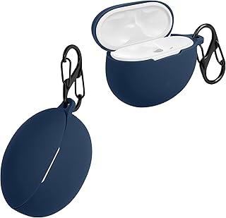 kwmobile Case Compatible with Huawei Freebuds 5i Case - Silicone Cover Holder for Earbuds - Dark Blue