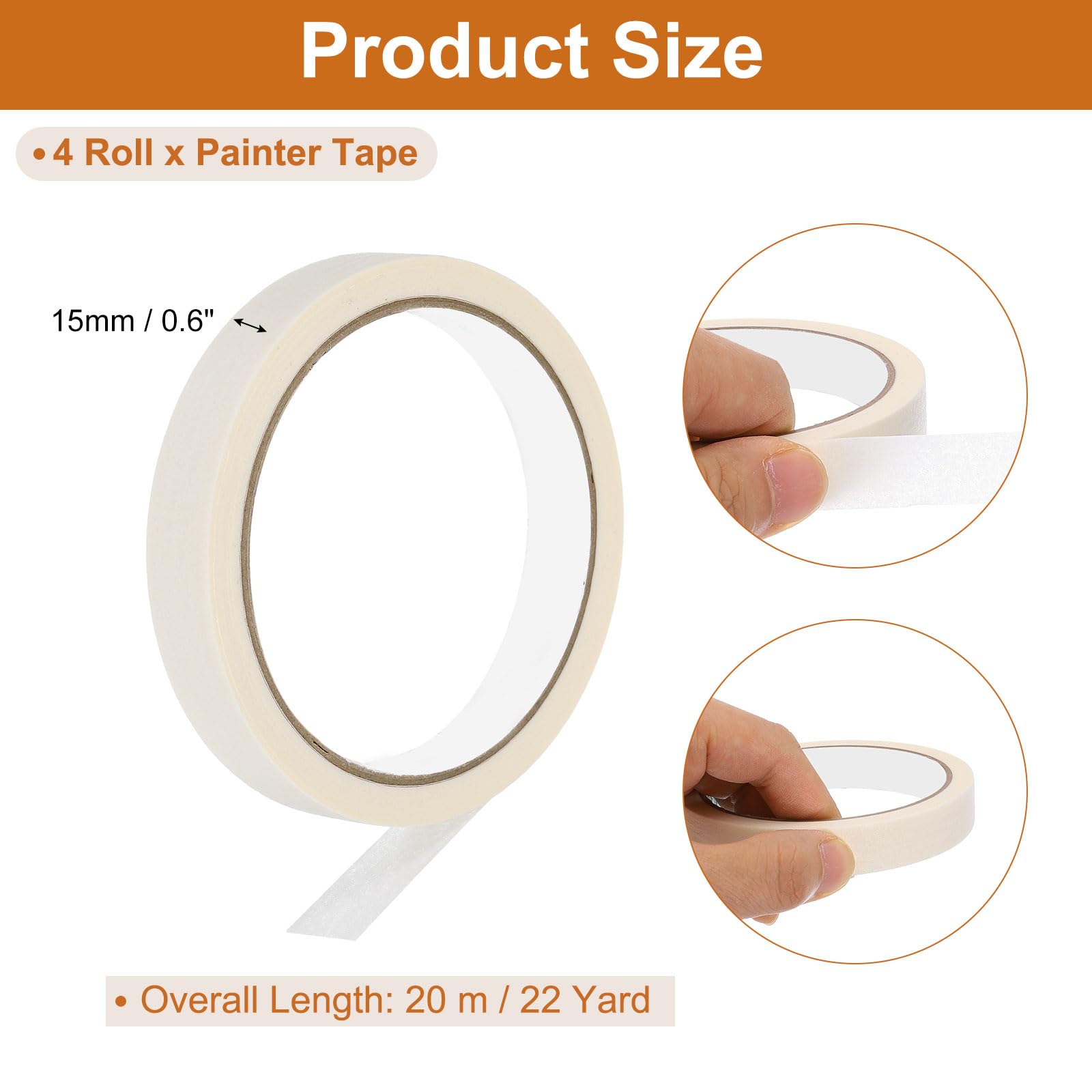 PATIKIL Masking Tape 0.6 Inch Wide - Image 2