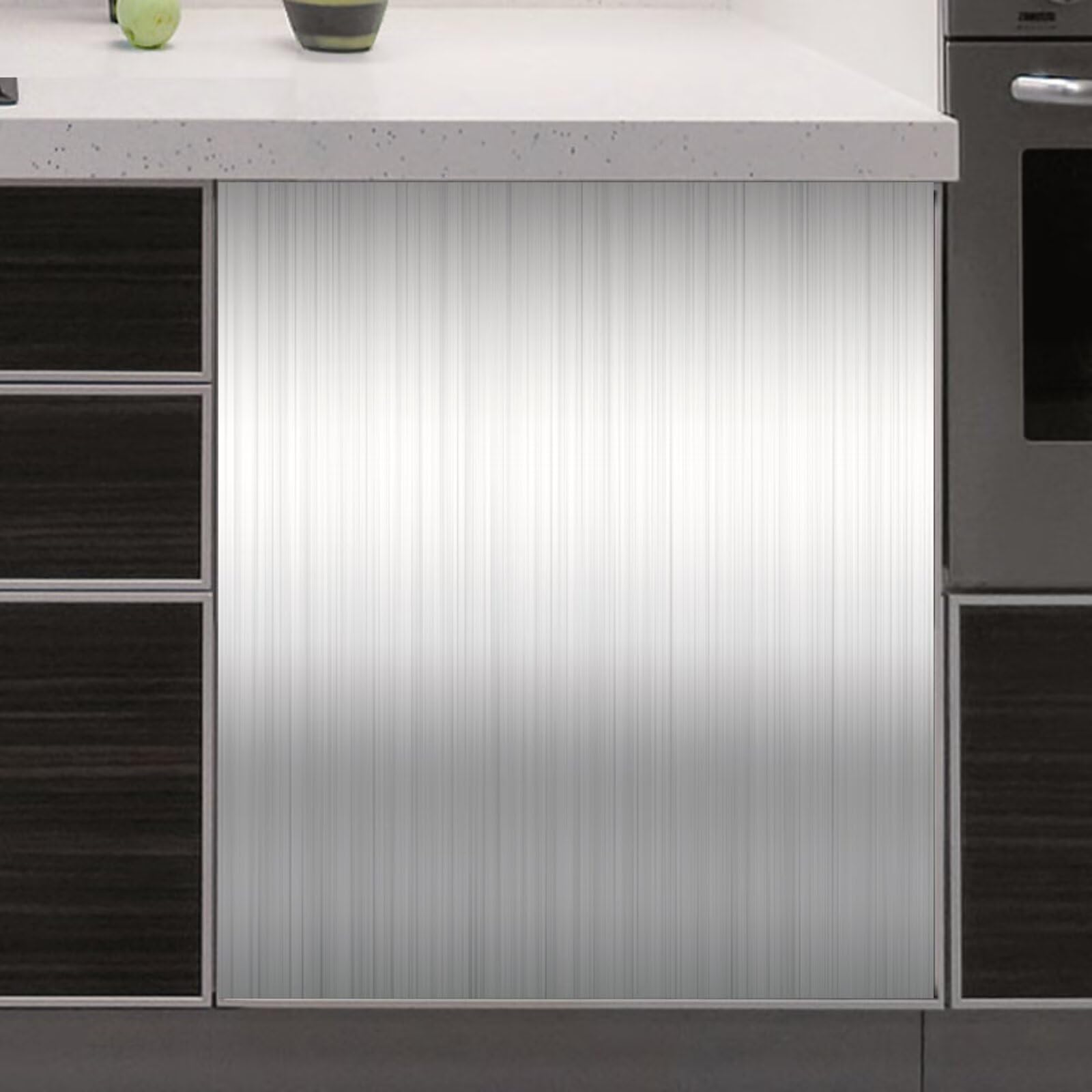 silver stainless steel dishwasher magnet cover magnetic sticker decorative refrigerator brushed stainless steel dishwasher panel decal magnetic wash machine magnet cover,23 x 26 inches