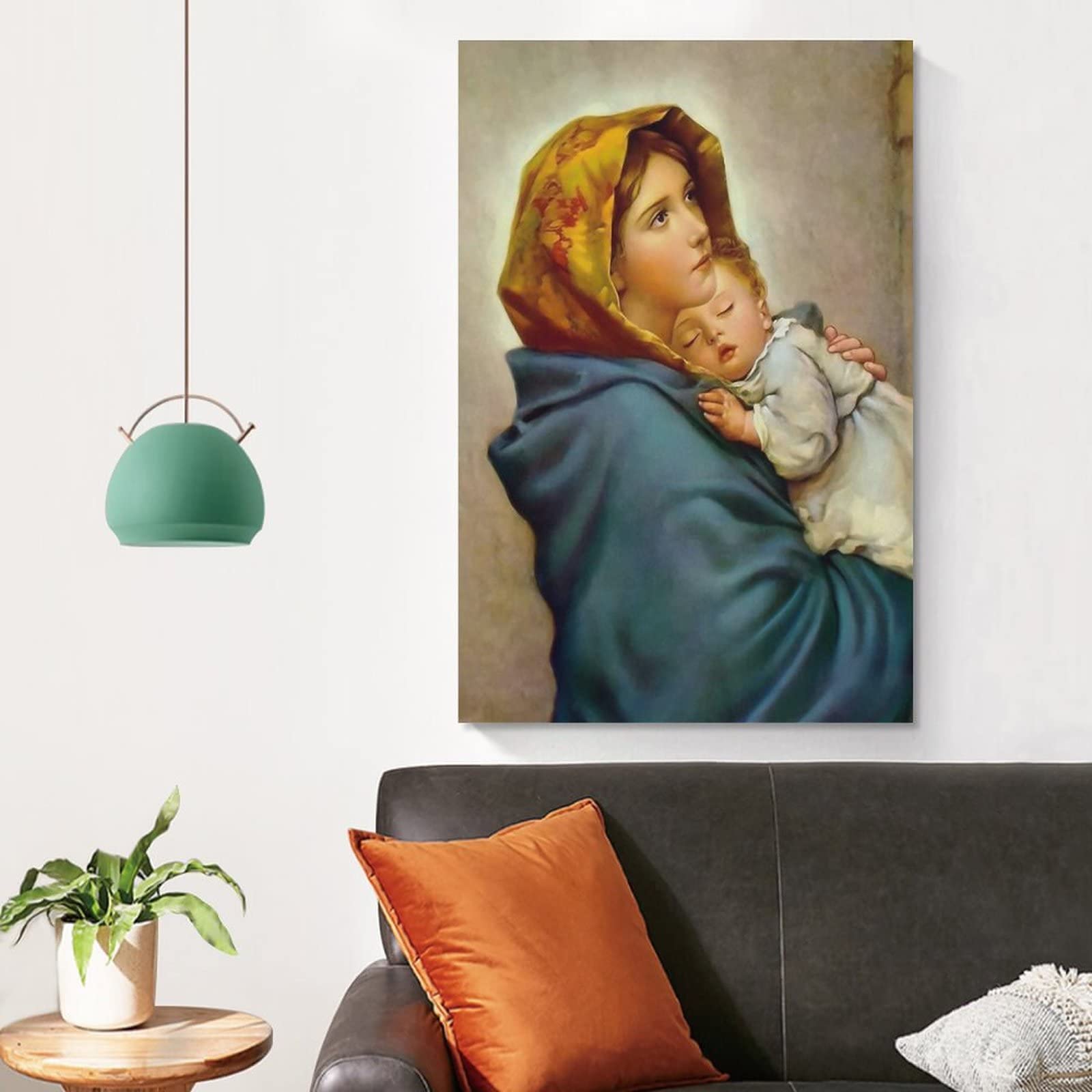 Detalles Del Cuadro Virgen Con El Niño Y San Juan