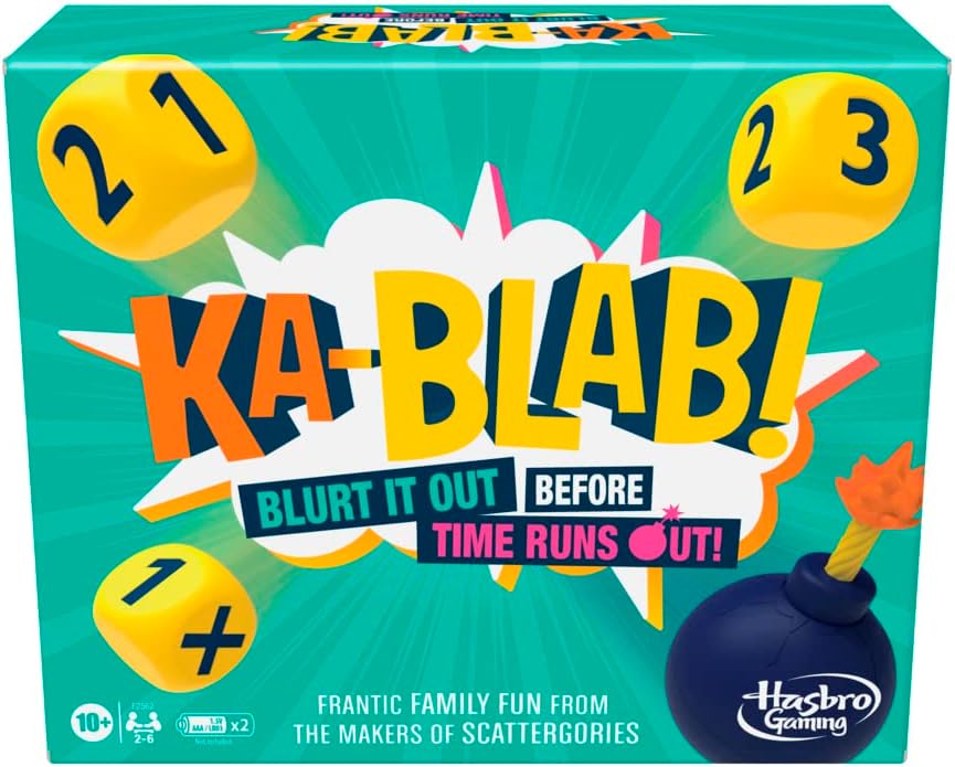 Hasbro Ka-Blab! Game For Families, Teens And Kids Ages 10 Up, Family-Friendly Party 2-6 Players, From The Makers Of Scattergories, Multicolour, F2562102