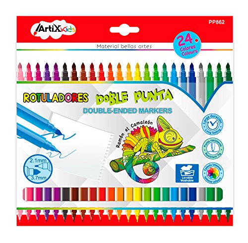 Plascolor PP862  Lot de 24 marqueurs double pointe