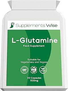 L-Glutamine Capsules - Muscle Strength and Recovery Amino Acid - L Glutamine Nutritional Supplement - Sugar or Alcohol Craving Relief - L Glutamine Powder for Gut Health and Leaky Gut - 90 x 500mg