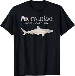 Retro Wrightsville Beach NC Shark T-Shirt T-Shirt
