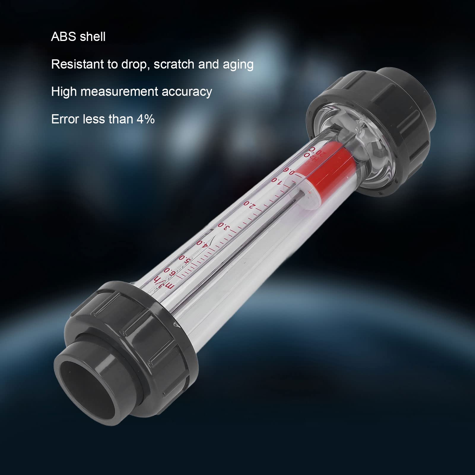 0,6‑6 M³/h Misuratore di Portata per Acqua con Misuratore di Portata in Plastica con Galleggiante in ABS per Tubo DN32 da 40 Mm