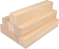 Vista 8 de Paquete de 10 bloques de tallado de tilo, bloques de tilo de 8 x 2 x 2 pulgadas para talladores principiantes a avanzados, ideales para proyectos