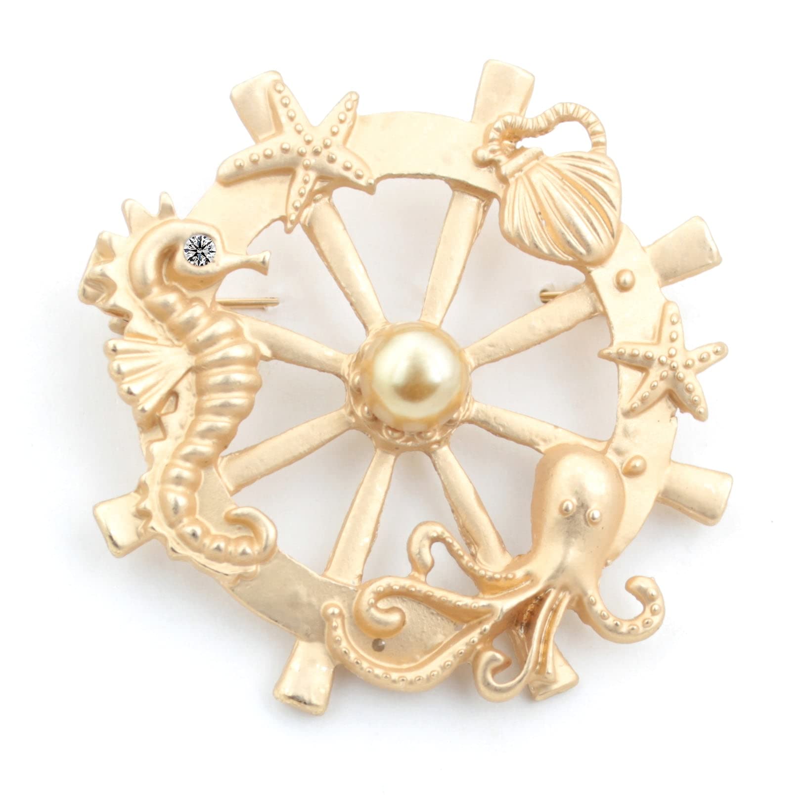 Kavove The Ocean Wheel Copper Colour Brooch (B0BBRQVZQY) Amazon Price History, Amazon Price Tracker