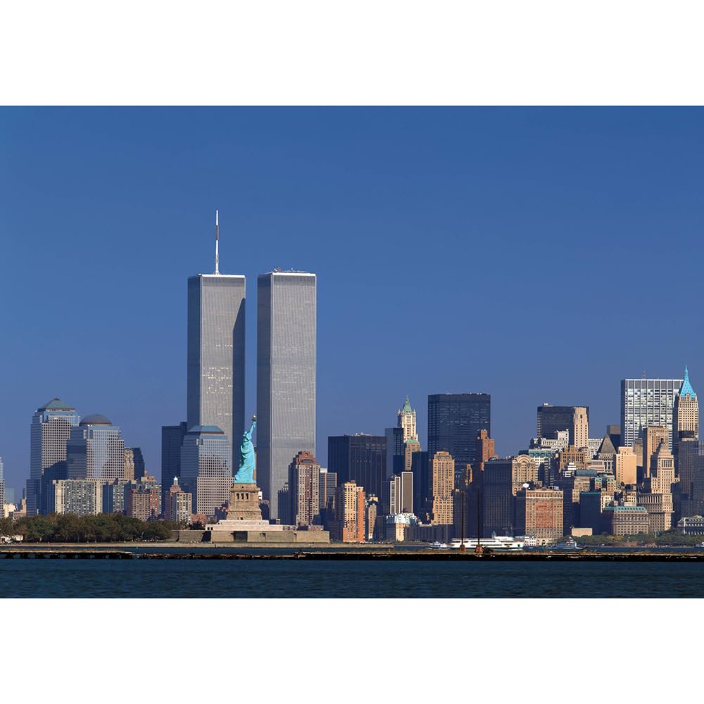 1000（70x50cm）‑Piece Adult Jigsaw Puzzle, Skyscrapers and World Trade Center Twin Towers in New York City, Family Challenge Game & Souvenir Gift