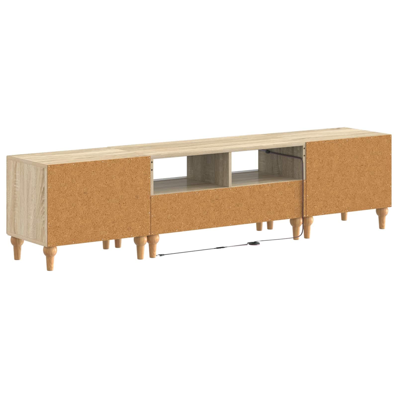 3 piezas de madera de roble Sonoma con puertas batientes