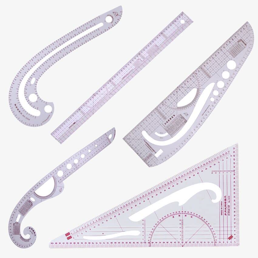 Règle courbe en forme de virgule Honeysew plastique souple pour dessin de patron et stylisme