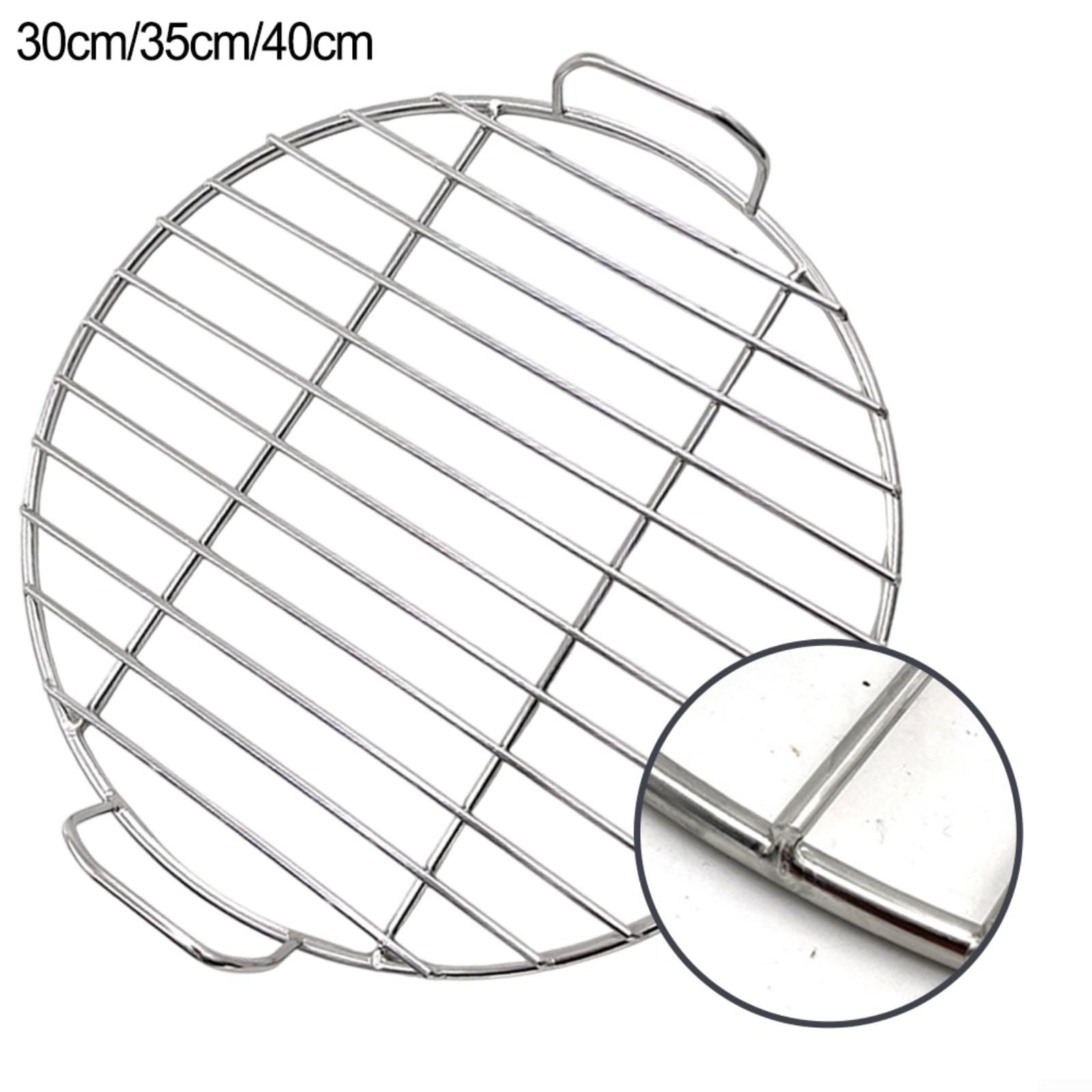 Stojak do grillowania ze stali nierdzewnej, 30 cm, taca do pieczenia na zewnątrz, na kemping, piknik i grillowanie, idealna dla entuzjastów grillowania