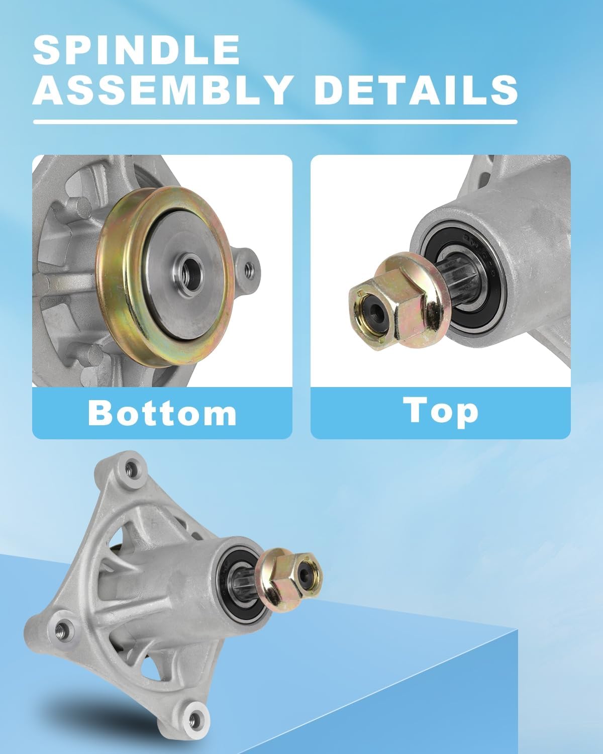 604214 Deck Spindle Aseembly for Hustler 36 42 52 Inch Raptor Limited 604214 for Hustler Spindle 2 pack
