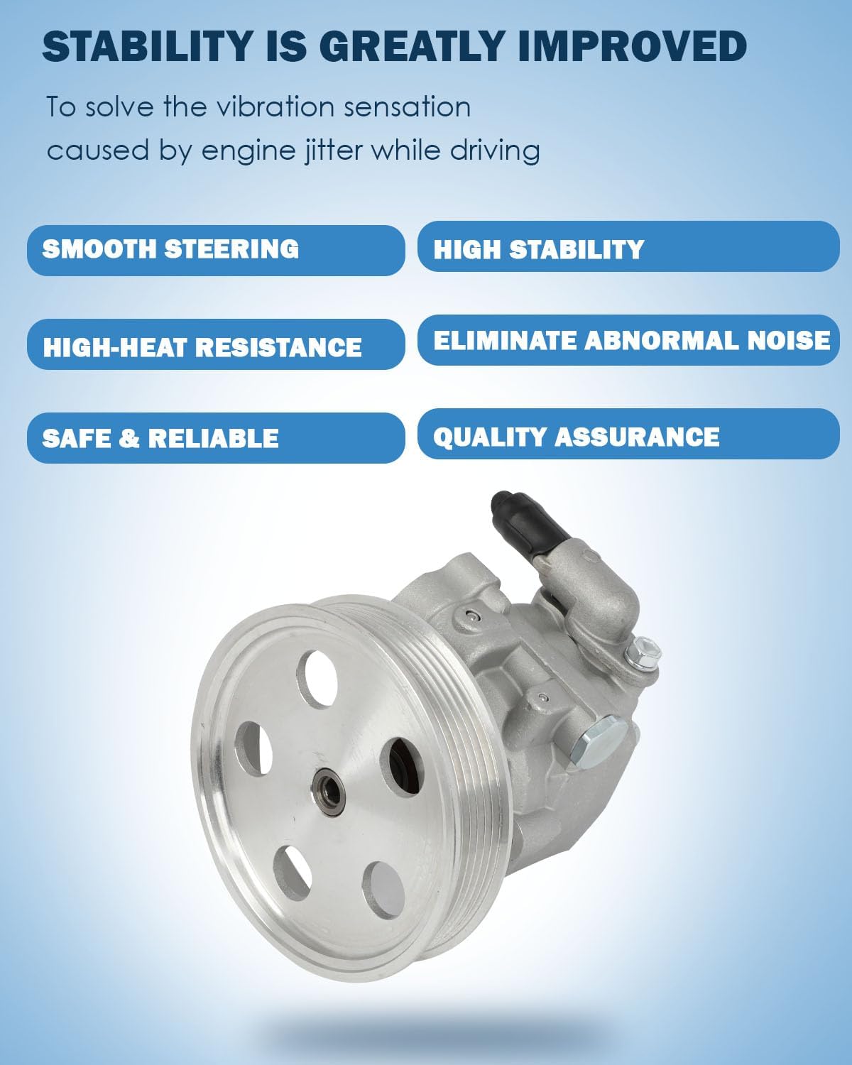 ECCPP Power Steering Pump fit for Audi A4 2010 2011 2012 L4 2.0L for A4 Quattro 2010 2011 2012 L4 2.0L Replace 8K0145153F