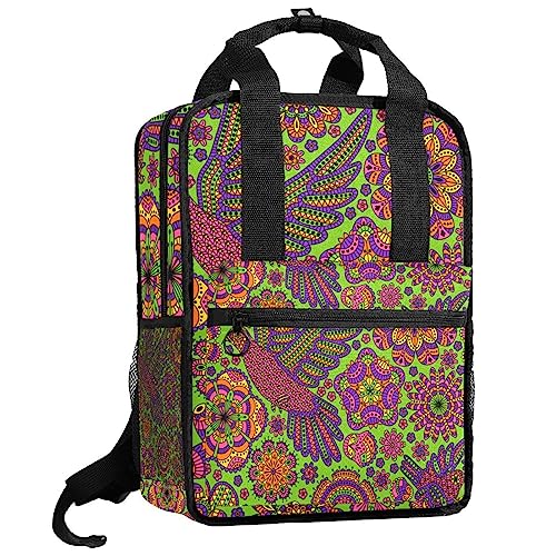 Sac à dos pour garçons oiseaux et fleurs cartable fille réglable