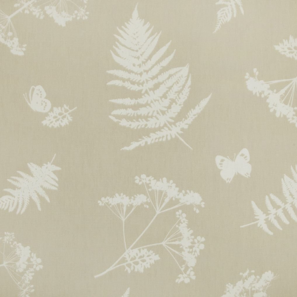 Taupe Moorland Floral Design PVC Oilcloth Wipe Clean Tablecloth Square - 120cm x 120cm (47" x 47")