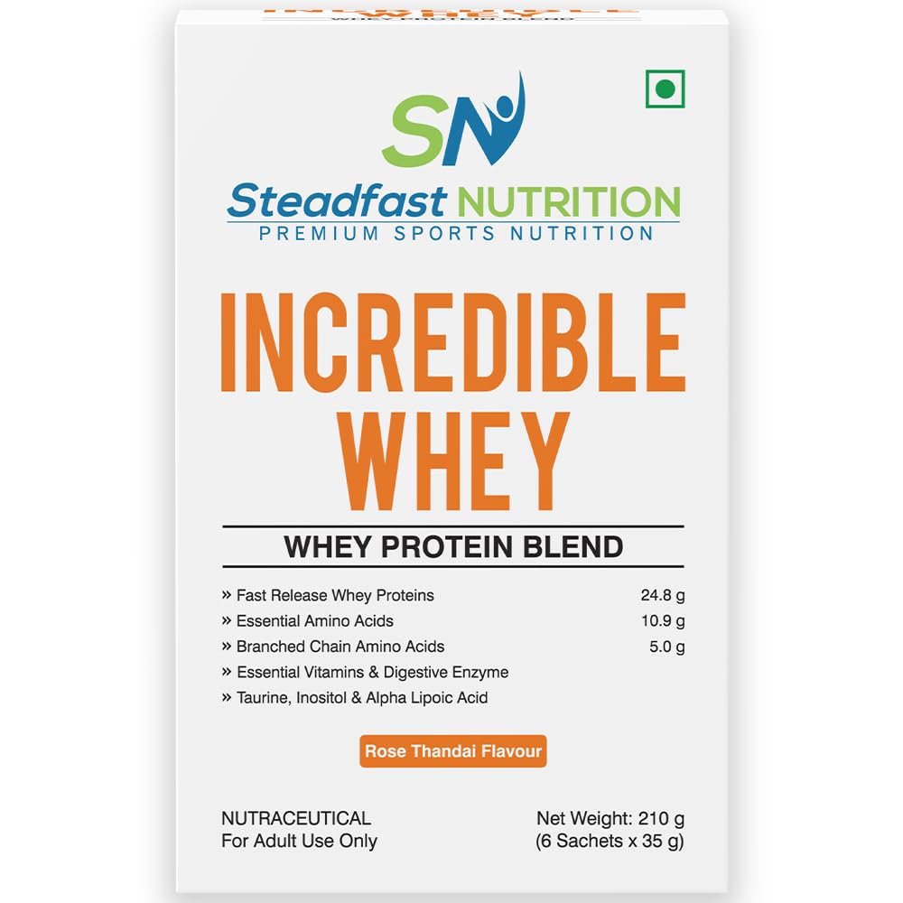 Steadfast Nutrition Incredible Whey Protein Blend Essential Amino Acids Protein Powder (Pack of 2, Coffee 12 Sachets, 420g) — Amazon image 15
