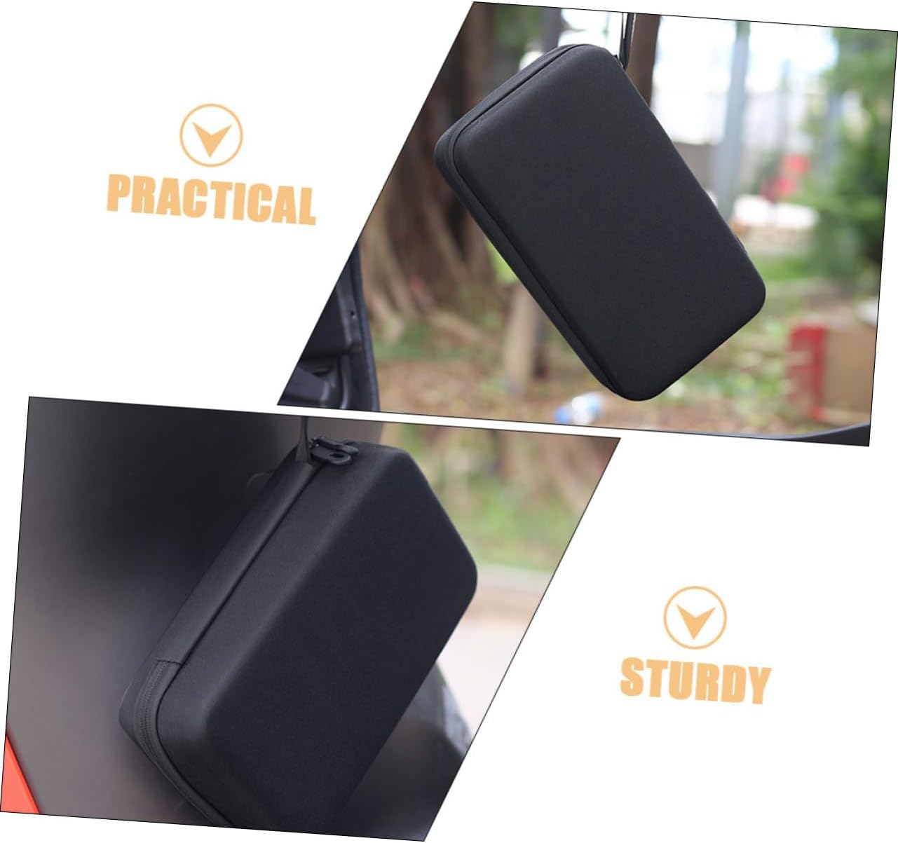 Mikikit 3pcs Electric Vehicle Charger Storage Bag Shockproof Bike Accessories Pouch Sized Electric Scooter Charger Organizer for Convenient Travel and