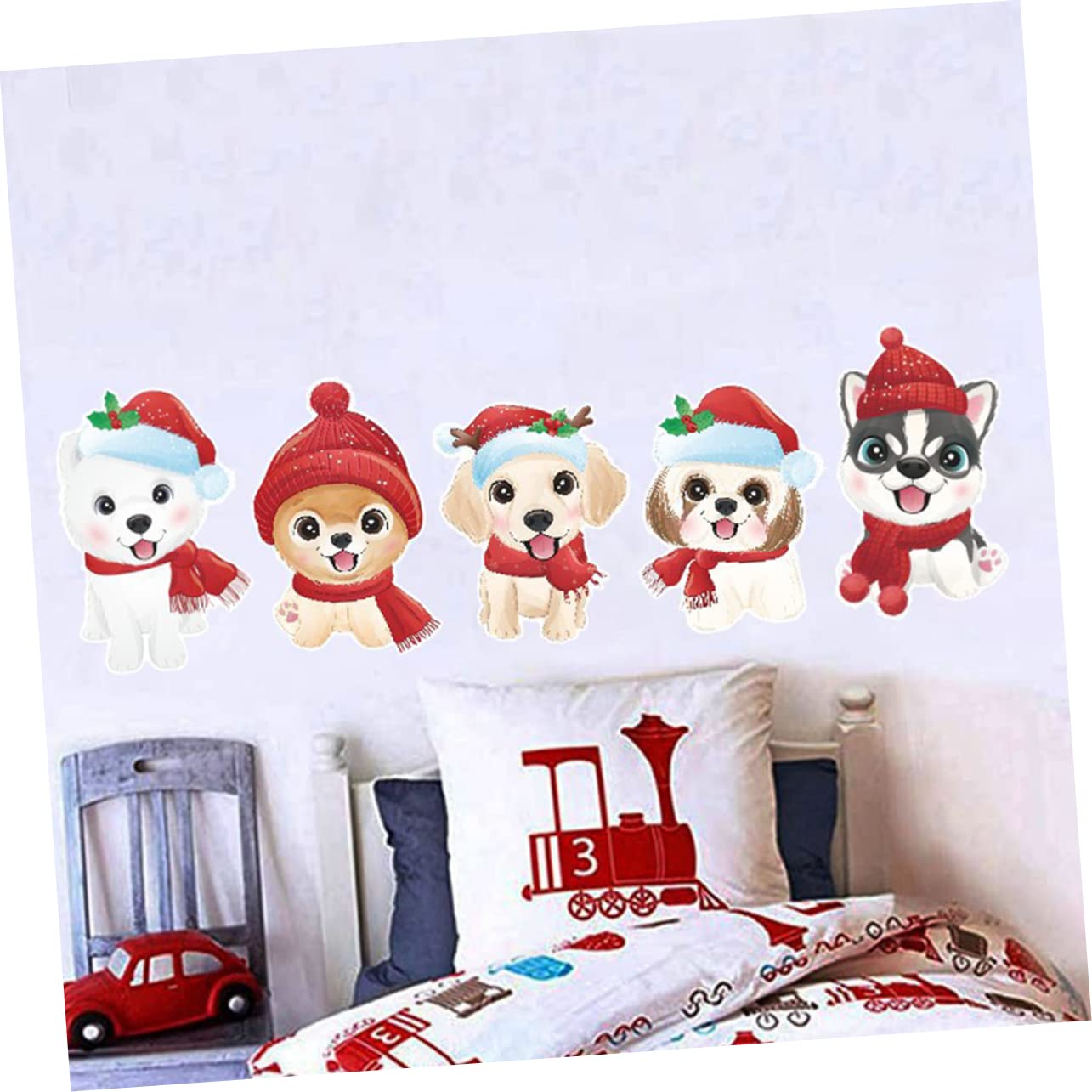 Alipis 5fogli Vetrofanie Natalizie Per Finestre Adesivi Decorativi Per Natale Decorazioni Festive Per Vetrine e Porte Adesivi Murali Riutilizzabili Per Creare Atmosfera Natalizia