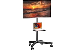 Mobile TV Carts on Wheels for 21-60 Inch TVs - Height Adjustable...