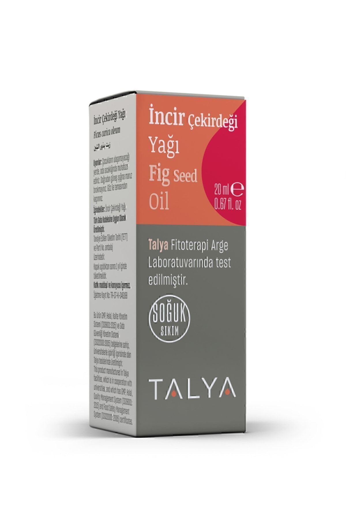 Talya İncir Çekirdeği Yağı, Soğuk Sıkım,%100 Saf Ve Doğal, 20 ml