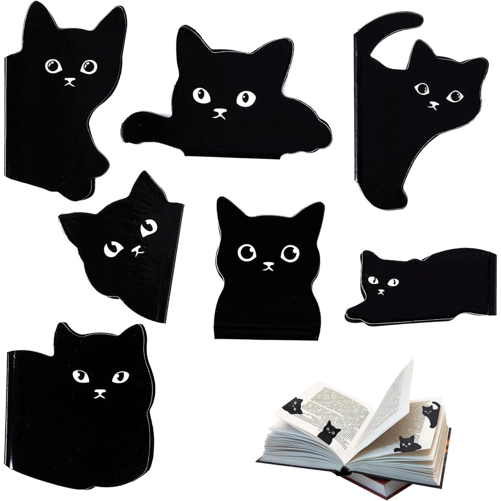 Paquete de 6 Marcadores de Libros bookmark Marcapáginas Magnéticos Marcapáginas Clip de Página Puntos de Libro Lindo Marcadores Magnéticos para Amantes de los Libros Niños Profesores Estudiantes（B)