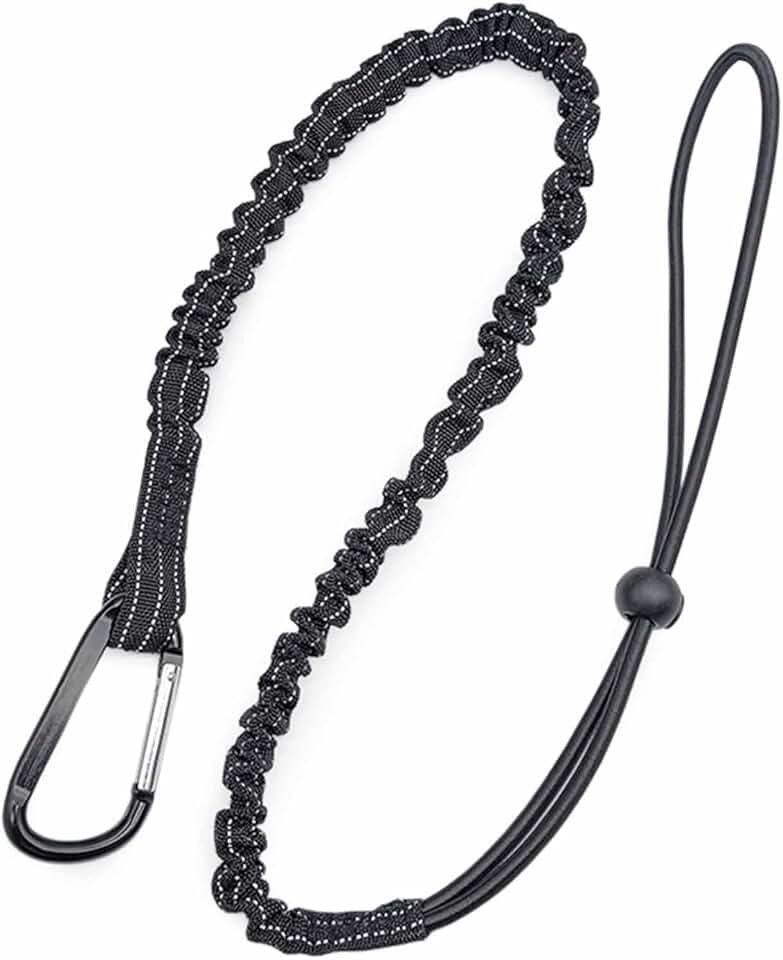 Cordão de para Ferramentas com Mosquetão, Fita Refletora de Contra Quedas E Extremidade com Laço Ajustável para Escalada em Andaim
