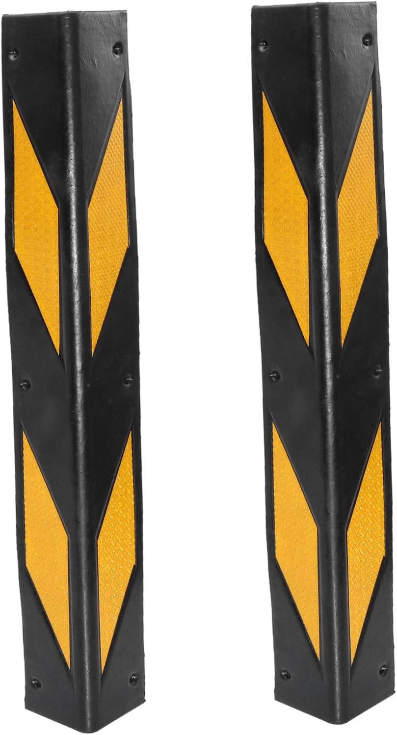 2pcs Reflective Wall Protectors Rubber Corner Guards Garage Corner Guards for Cars Wall Edge Protectors