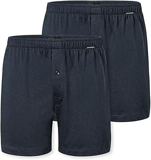 Schiesser Herren 2 Pack Boxershorts Baumwolle Jersey Weich Multipack - Jerseyboxer Boxershorts
