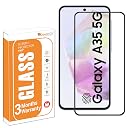 OpenTech® Military-Grade Tempered Glass Screen Protector Compatible For Samsung Galaxy A35 5G / Samsung Galaxy A55 5G (6.6 Inches) With Edge To Edge Coverage And Easy Installation Kit for Smartphone gallery image