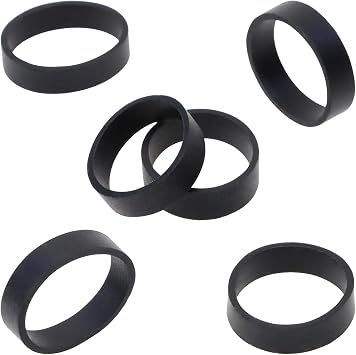 ONLYKXY 100 Pieces Silicone Cable Ties 0.62 inch Diameter Flat Rubber Bands Elastic Reusable Rubber Rings Thick Rubber Bands Supplies for School Home or Office Elasticity Coil Ring Black