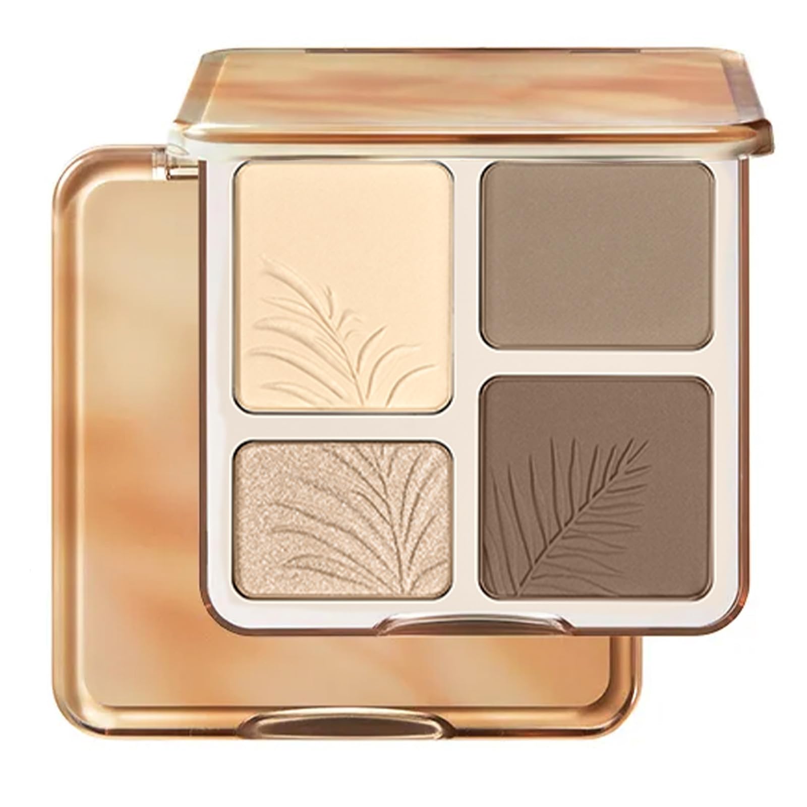 Contour Palette, 2 In 1 Face Highlight Contour Palette, Shades with Highlighter Makeup, Non-greasy, Lasting Sparkling, Sculpt the Face Makeup (#02 Tree Shadow, 0.32oz)