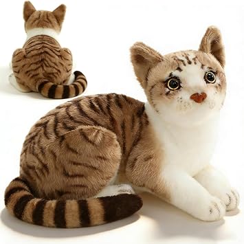 Cat Plush Soft Toys, Cat Stuffed Animal Plush Simulation Cute Realistic Doll, Pillow Soothing Hugging Sleeping, Birthday Gifts Present Party Favors For Boys And Girls, 26cm
